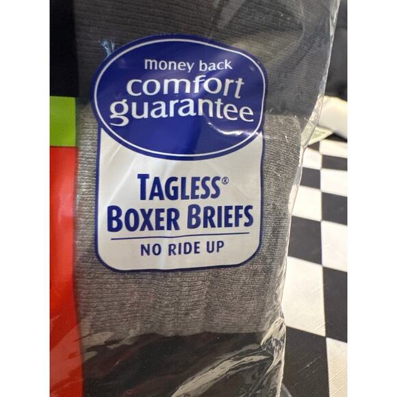 5 Hanes gray black M 32-34 Boxer Briefs ComfortSoft Waistband M 80-85 CM - Picture 4 of 4